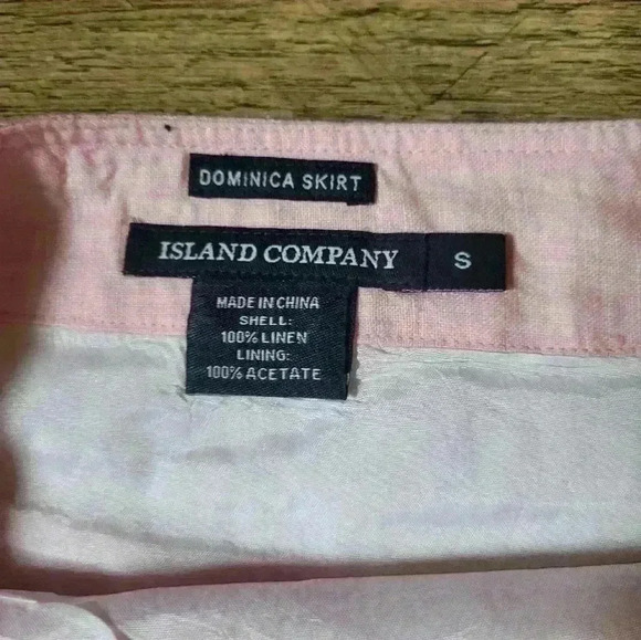 100% Linen Pink Island Company Skirt Size Small - Picture 6 of 7
